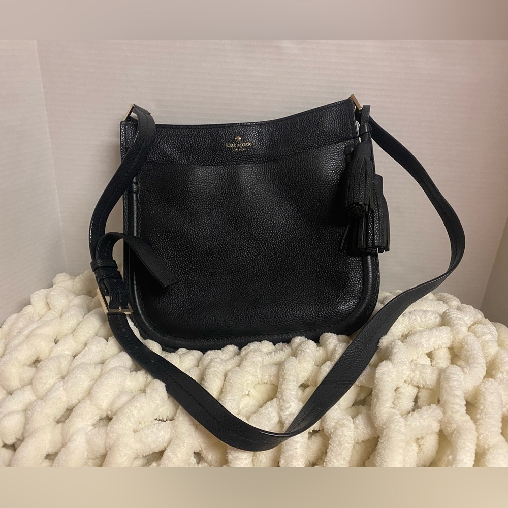 kate spade Black Pebbled Leather Orchard Street Crossbody